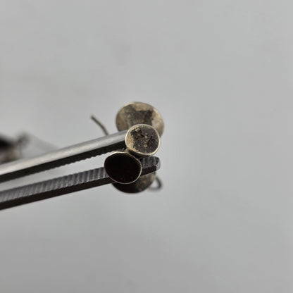 Sterling Silver Earrings 925 Vintage Martini Glass Drop Vintage Patina Signed