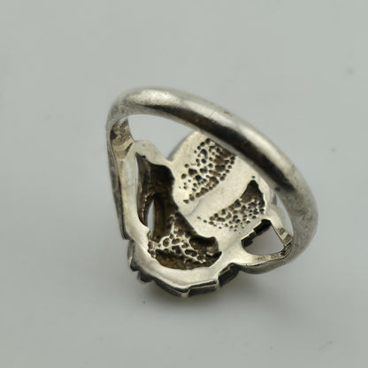 COLEMAN CO Sterling Silver And 12K Yellow, Rose Gold Natural Black Onyx 5.50 VTG