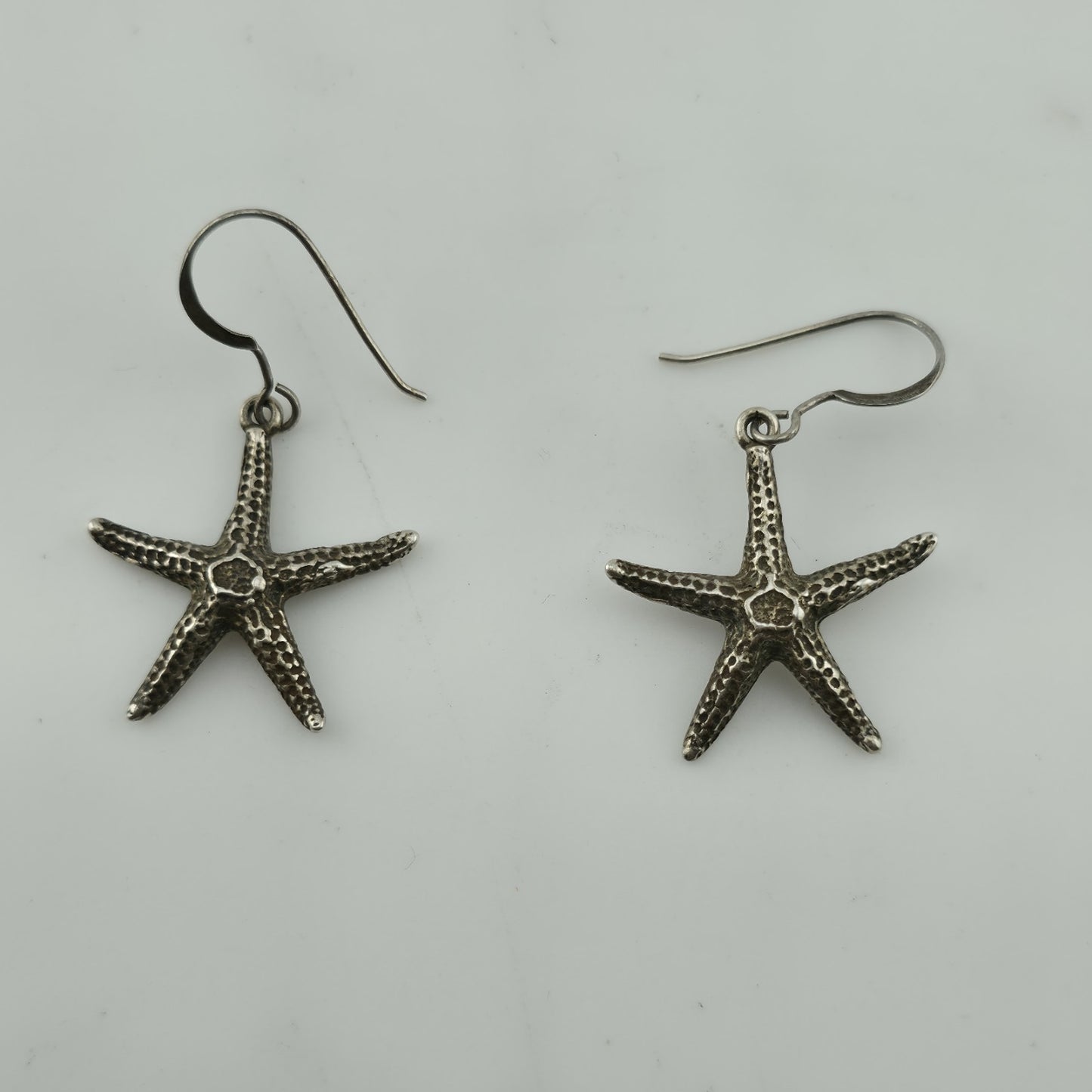 Starfish Earrings 925 Sterling Silver Dangle Drop Nautical Ocean Jewelry