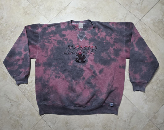 Furst Of A Kind Sweatshirt NCAA NOTRE DAME FIGHTING IRISH Acid Wash Distressed