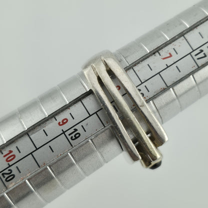 Sterling Silver Ring Mid-Century contemporary Artisan Minimalist Square Stack 8