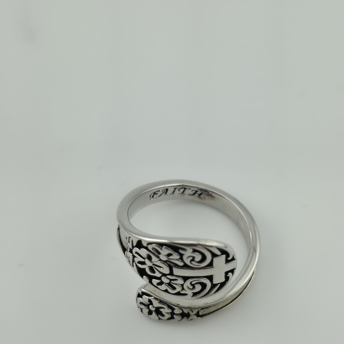 .925 Sterling Silver Wedding Band Ring  Men Women Adjustable Size Polished