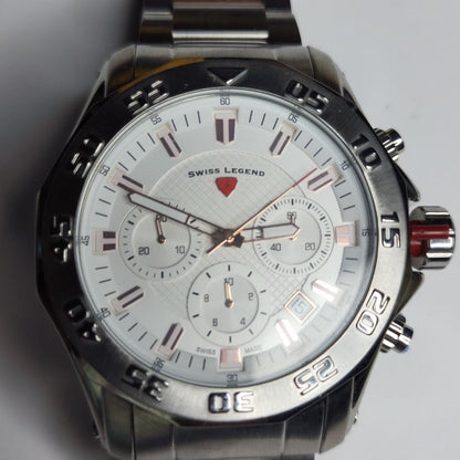Swiss Legend Watch Islander Chronograph Men's 16199SM-SR-22S Stainless Steel 45m