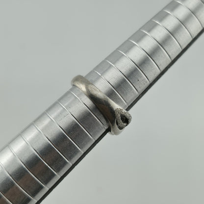 Vintage Sterling Silver Ring  925 Intertwined Design Size 7.5