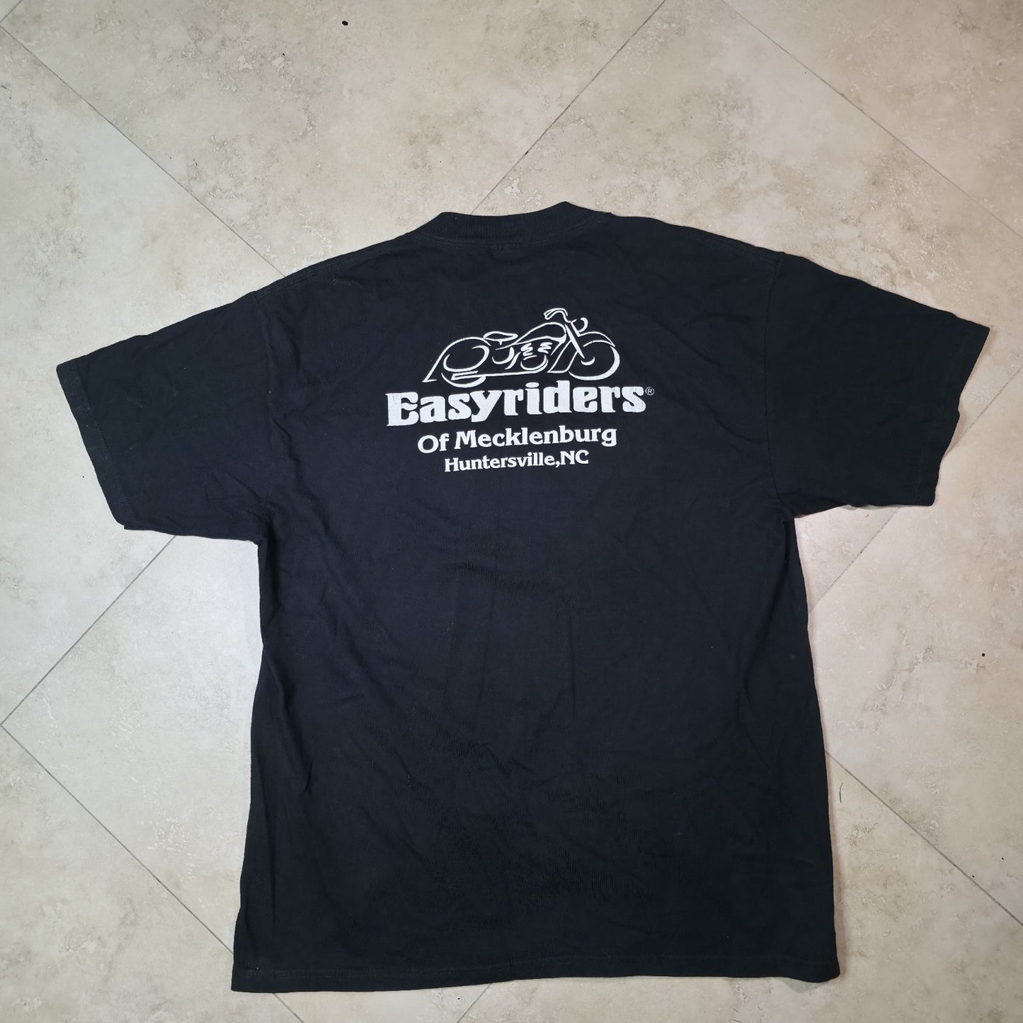 Easy Riders Shirt Mens Black Large Snake Skull Mecklenburg Huntersville NC Vintage