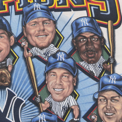 1999 World Series New York Yankees Shirt Mens 2XL White Double Sided Vintage