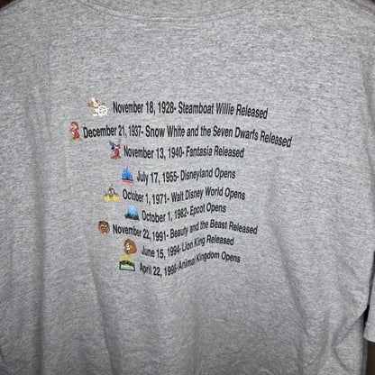 Disney Shirt Mens Large Gray World 100 Years of Magic Mickey Goofy Puto Vintage