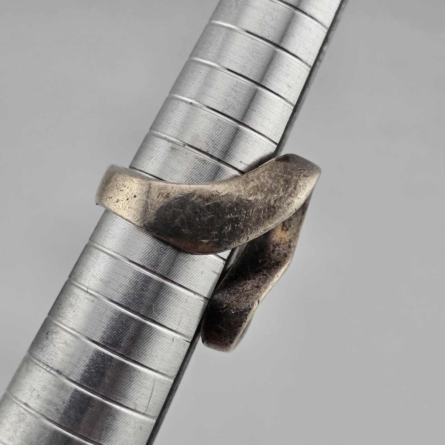 STERLING SILVER Ring MCM MODERN MODERNIST Koppel Abstract SIGNED HEAVY 6.5 VTG