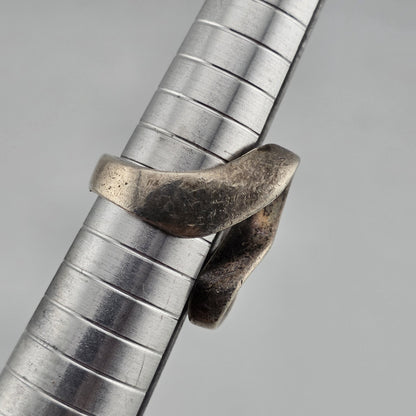 STERLING SILVER Ring MCM MODERN MODERNIST Koppel Abstract SIGNED HEAVY 6.5 VTG