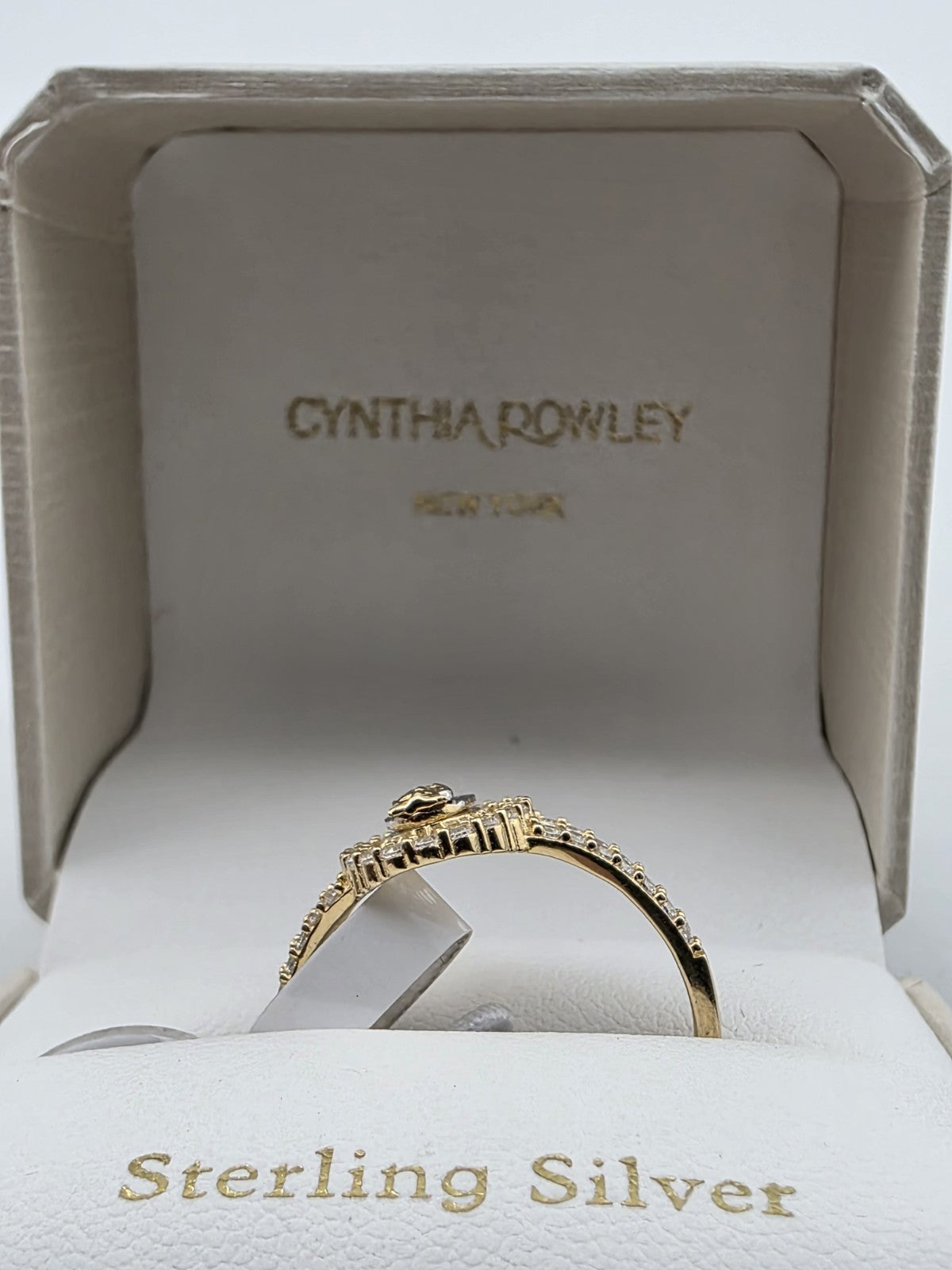 Cynthia Rowley Sterling Silver 925 Madonna Ring 8 Catholic Christian Oval Sm New