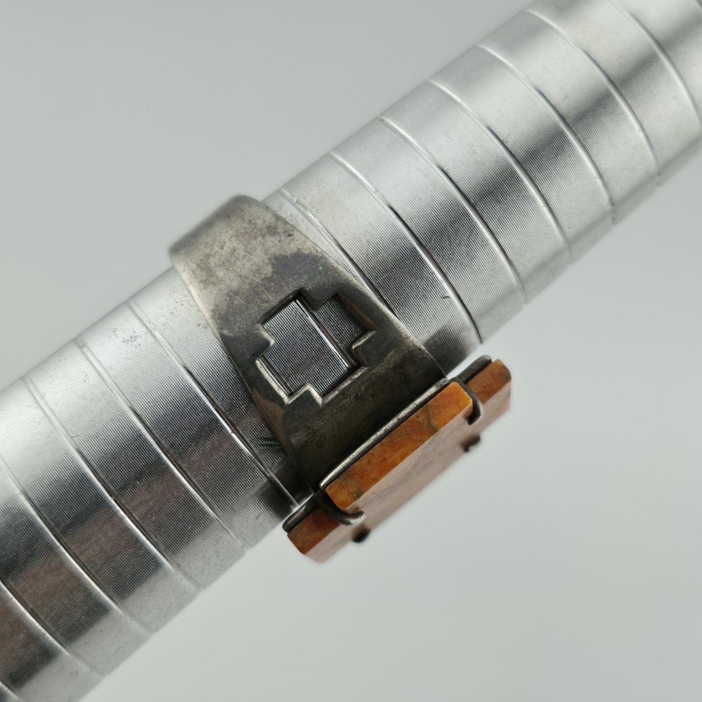 Jay King DTR Desert Rose Trading Coral and Silver Cross Ring Coral Size 11.5