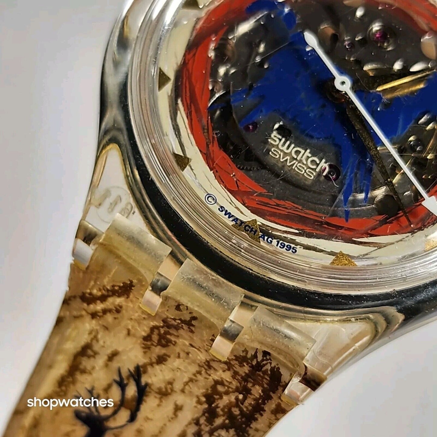 Swatch Vintage Rare Aniak Sak123 Automatic Swiss movement  23 Jewels EUC