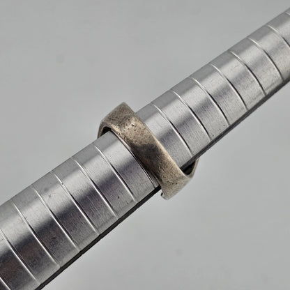 STERLING SILVER Ring MCM MODERN MODERNIST Koppel Abstract SIGNED HEAVY 6.5 VTG