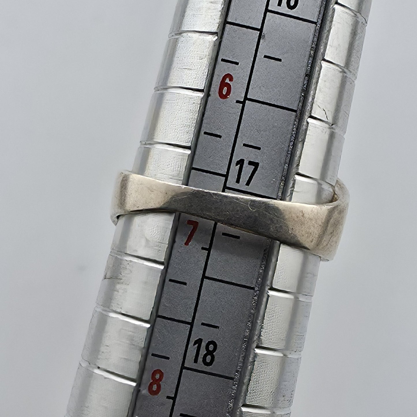 Sterling Silver 925 Multi-Stone Inlay Wrap Ring Size 6.75 Artisan