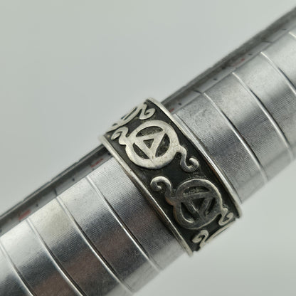 Vintage Sterling Silver Ring Native Mexico Size 8.5
