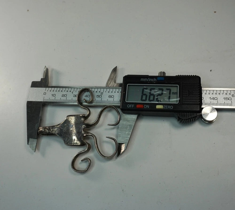 Hand Made Silverware Pendant 925 Sterling Silver Abstract Art 23.5g Vintage Fork