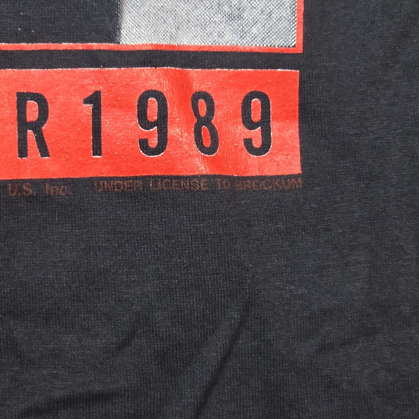 Vintage 1989 Rolling Stones Steel Wheels Tour Shirt Mens Medium Black 50/50 USA Brockum