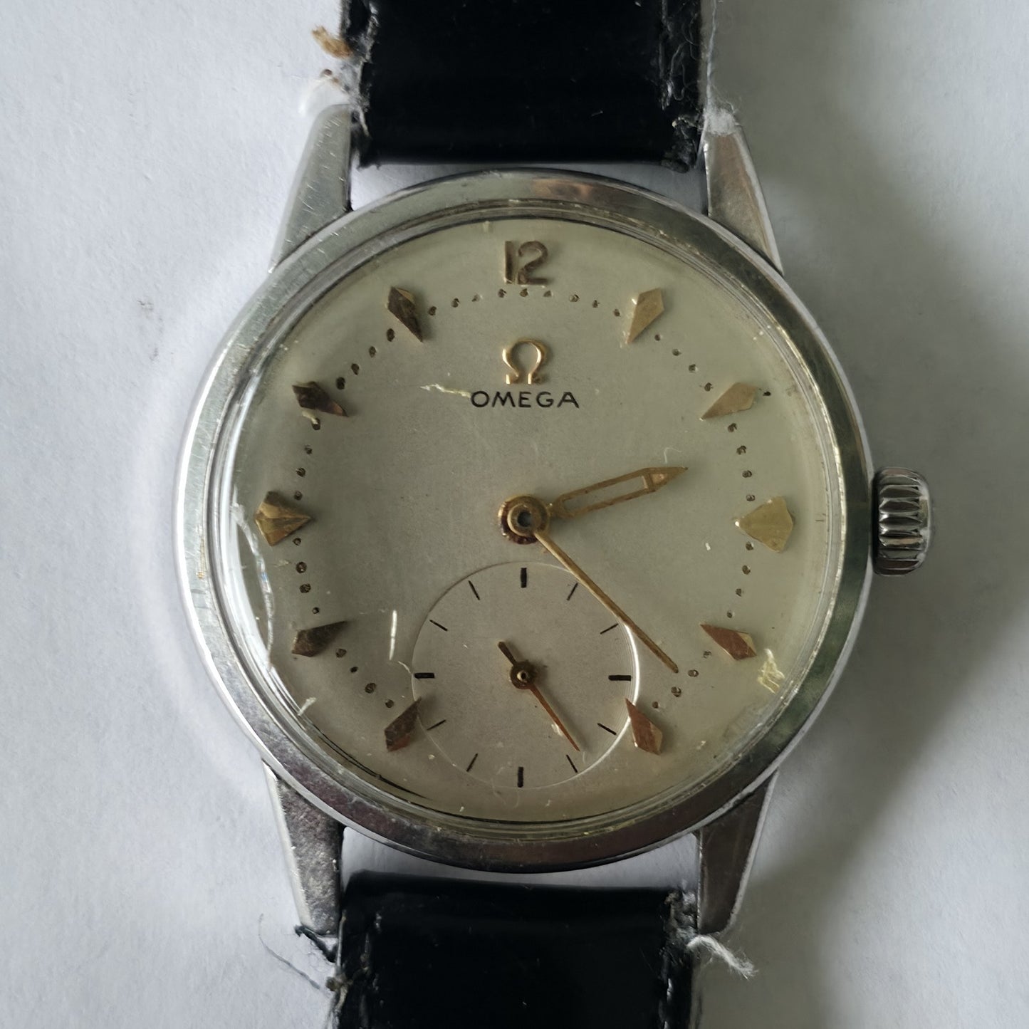 Omega Watch Ranchero Rare Movement 268 Manual Wind White Dial Vintage Working