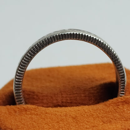 1964 Quarter Dollar Coin Ring Size 8 90% Silver Handmade Ring Tested USA Vintage