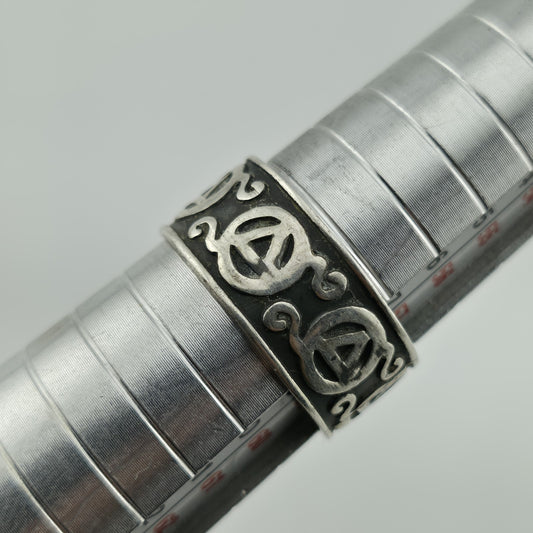 Vintage Sterling Silver Ring Native Mexico Size 8.5