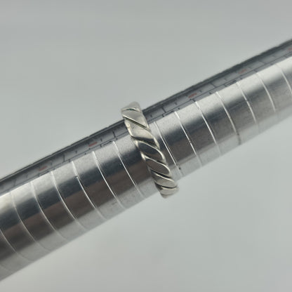 Vintage Mexico 925 Sterling Silver Twisted Rope Band Ring Size 7