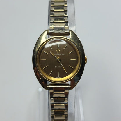 Eterna matic Watch sahida Brown Dial Womens Automatic Wristwatch 1960s Vintage