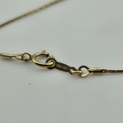 Necklace 14K Gold Over Brass GF Raw Quartz Pendant SIZE 14" Cute Dainty Jewelry
