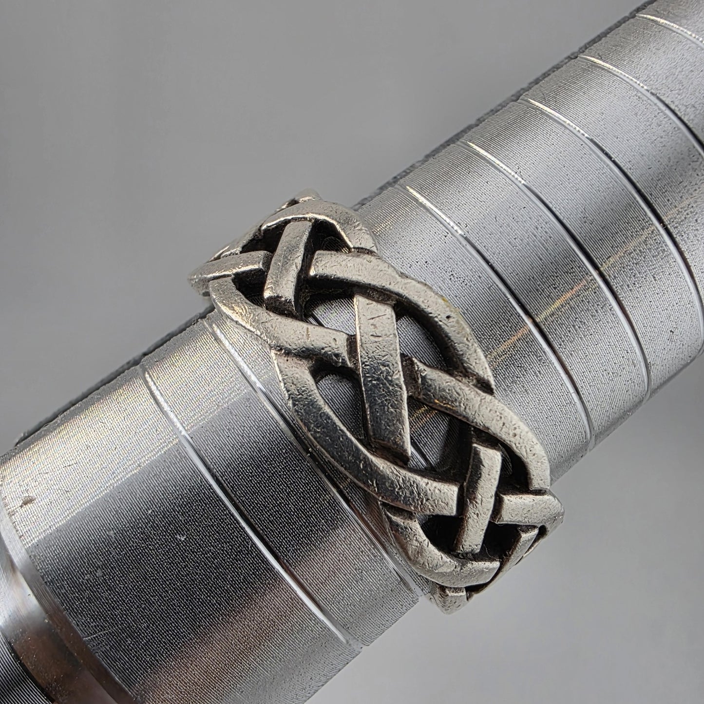 Celtic Tribal Band Ring Solid Sterling Silver 925 Size 14.5