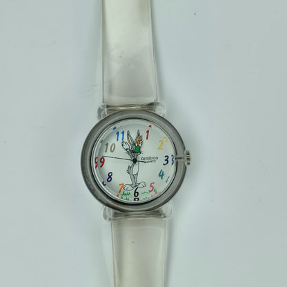 Bugs Bunny Watch Armitron 30mm Transparent Acrylic 1993 Warner Bros Rare Vintage