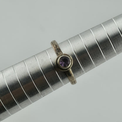 Sterling Silver Amethyst Ring Size 7 Stackable Dainty Cute