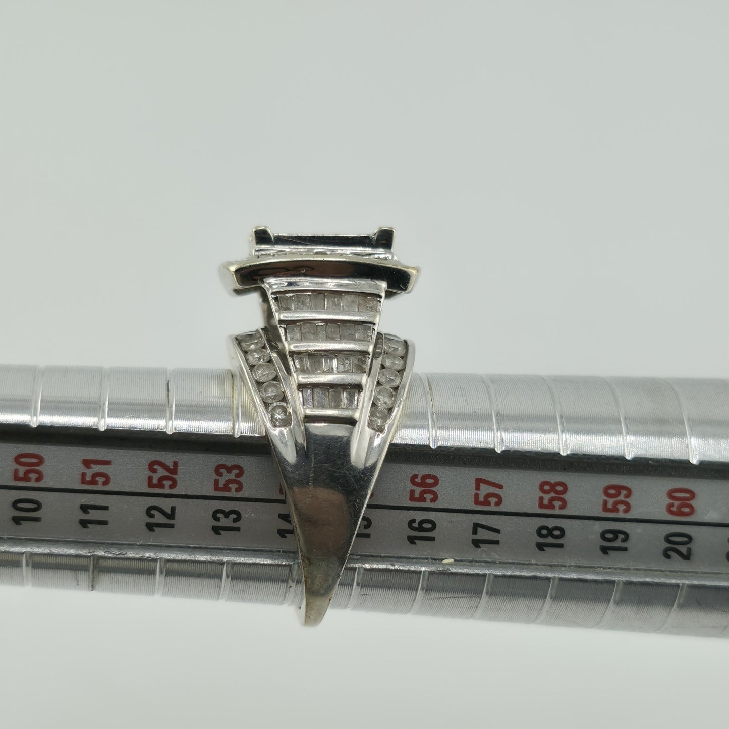 3 CT Diamond 10K Whit Ring Wedding Anniversary Princess cut Diamond Women 7