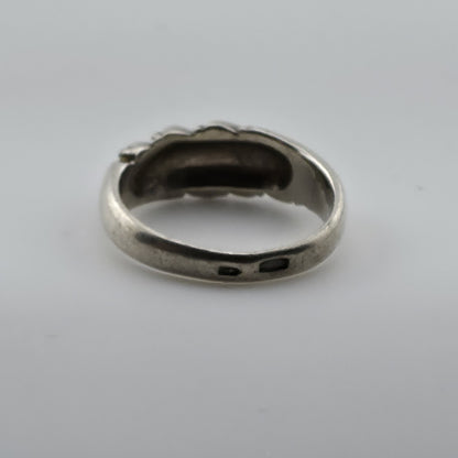 Vintage 925 Sterling Silver Twisted Rope Ring Women’s Statement Band Size 7.25