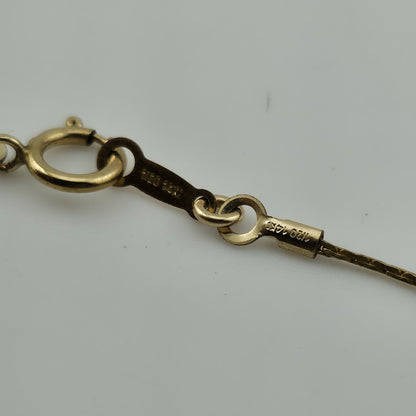 Necklace 14K Gold Over Brass GF Raw Quartz Pendant SIZE 14" Cute Dainty Jewelry