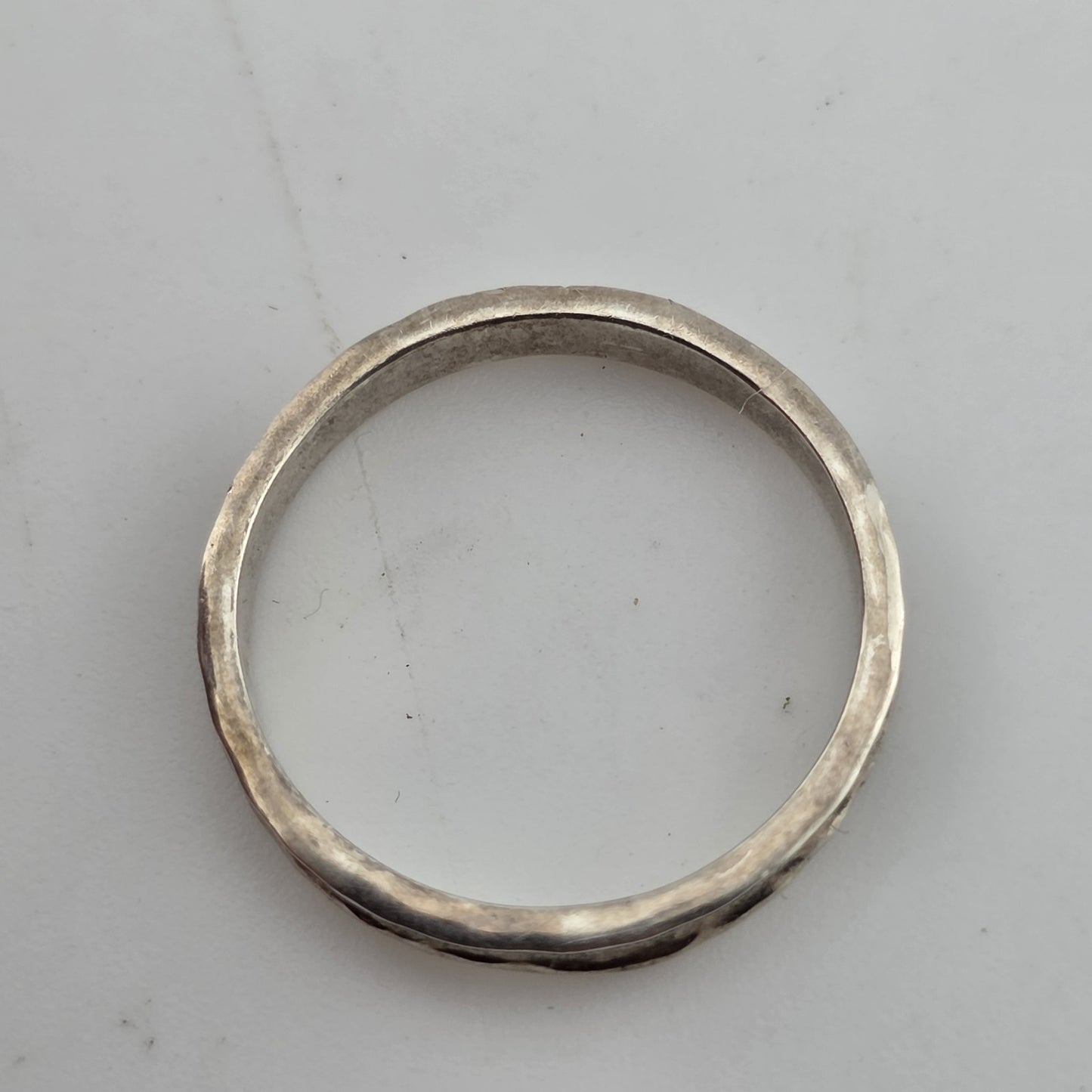 SILPADA RING STERLING 925 HAMMERED STACKABLE CONCAVE SIZE 7