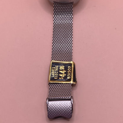 Timex Electric Domed Watch Women 30mm Silver Tone Mesh Band New Battery Vintage