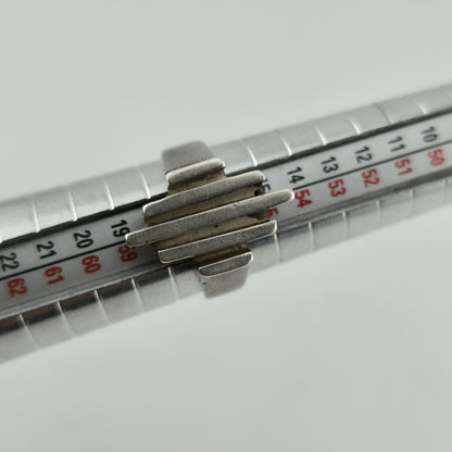 Sterling Silver Ring Mid Century Brutalist Abstract Native M.R Mexico Size 8