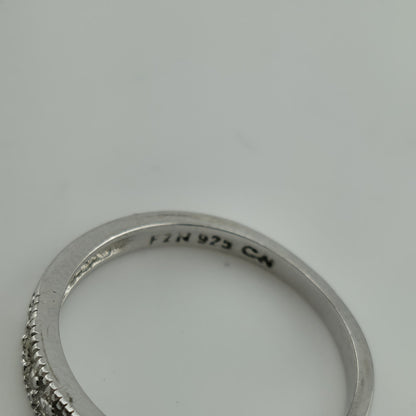 925 STERLING SILVER RING BAND WITH CZ STONE 7