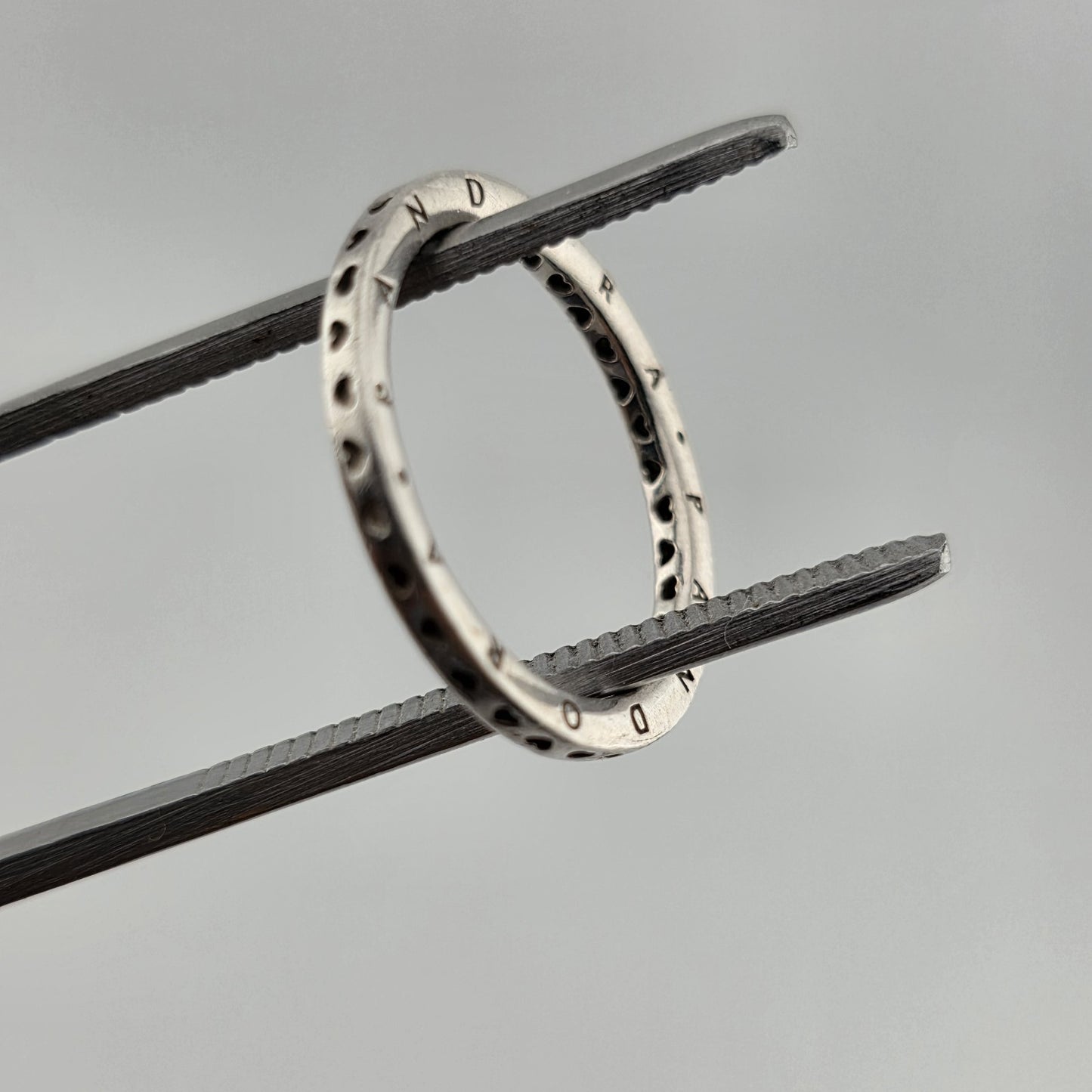 pandora sterling silver ring size 8.75 Hearts Stackable Band ALE 60 925