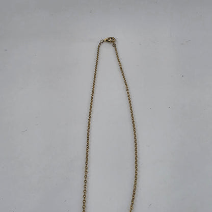 STERLING SILVER HEART Love PENDANT 925 W/ Gold Tone  CHAIN NECKLACE ICM