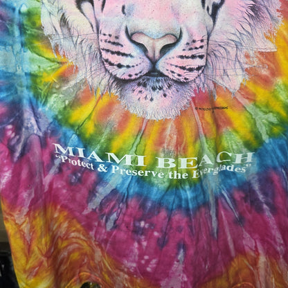 Tie Dye Shirt Mens Large miami beach protect preserve the everglades ONEITA VTG