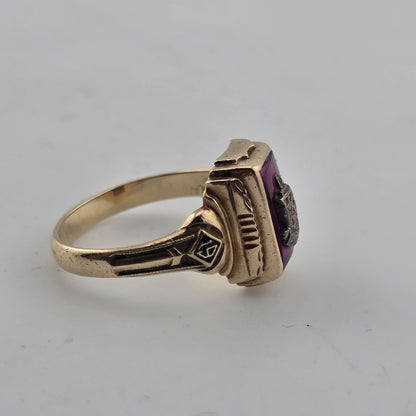 Ferguson 1953 Class Ring 10K Yellow Gold Balfour Size 6.25 Vintage