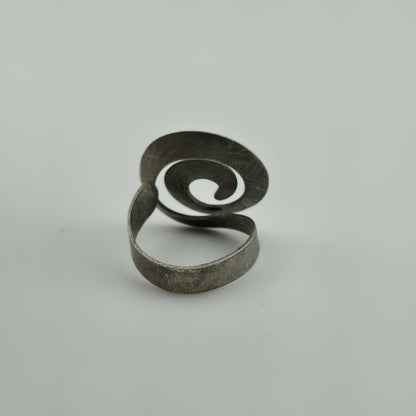Joid'art Ring contemporary Artisan Spiral 925 Sterling Silver Adjustable