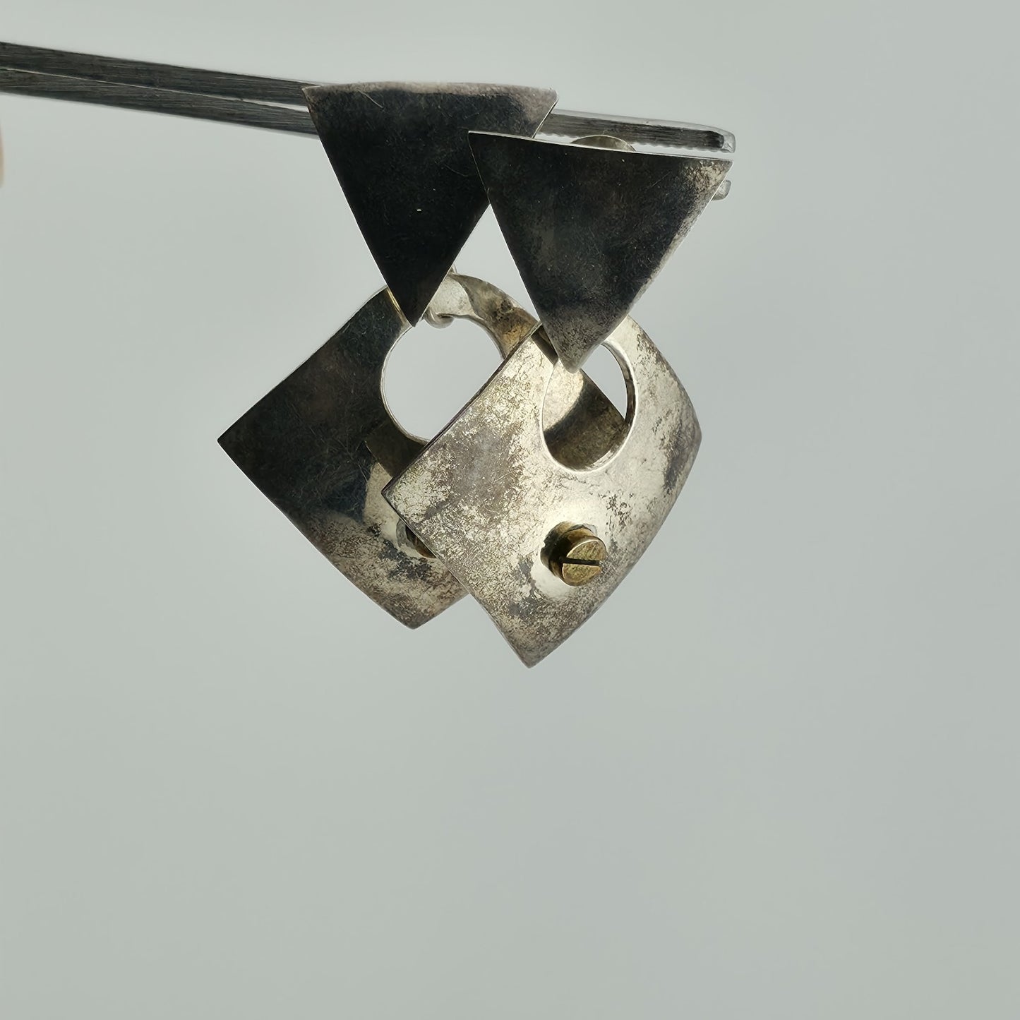 Vintage Mexico 925 Sterling Silver Earrings — Marked 952 Tg 259 Mexico