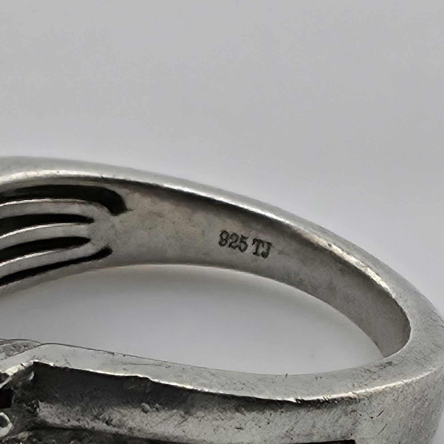 Sterling Silver 925 Huerta Multi Stone Ring CZ Accent Band Size 5 Vintage