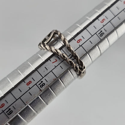 Narcotics Anonymous Sterling Silver Rope Ring  925 NA Size 6.25 Tapered Sober