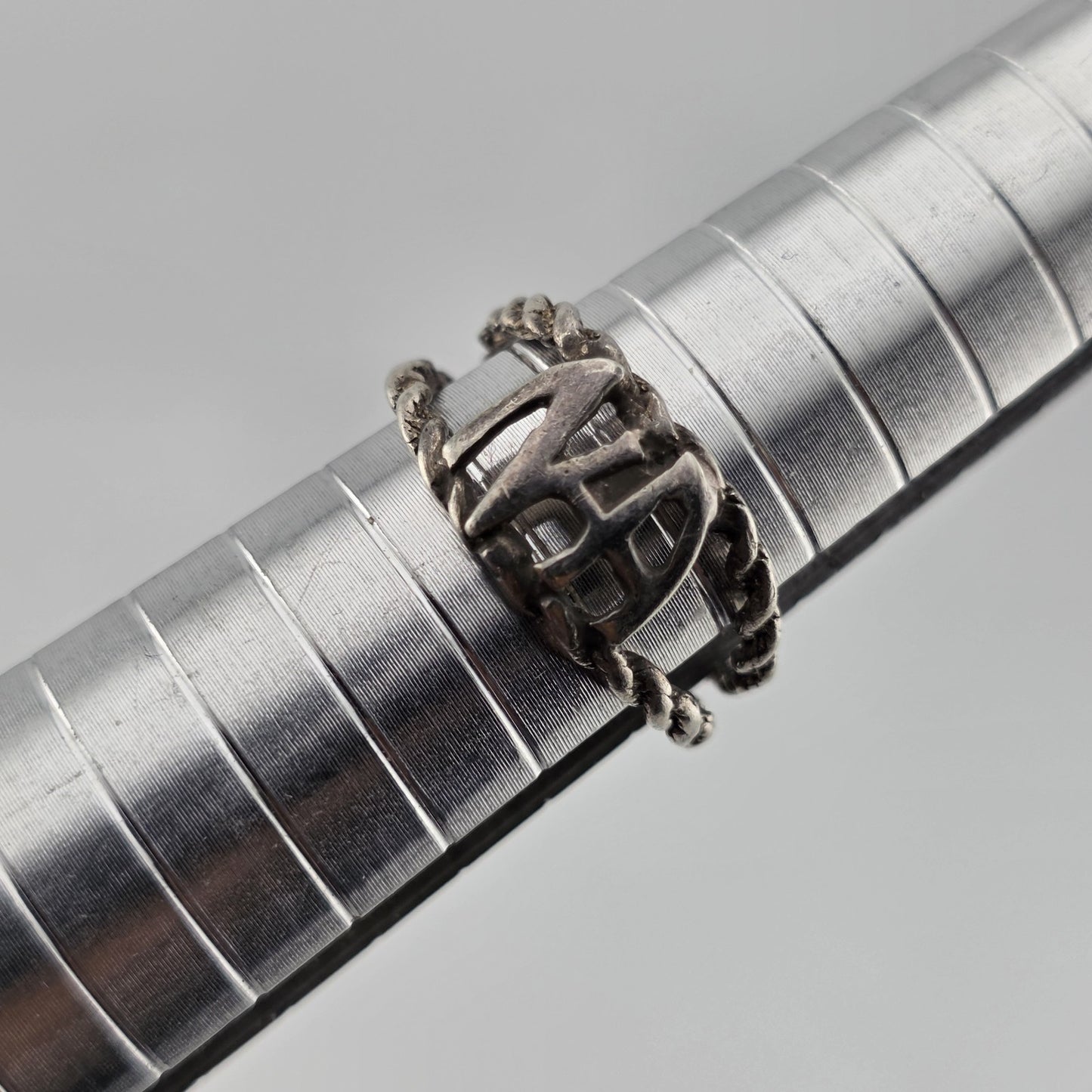 Narcotics Anonymous Sterling Silver Rope Ring  925 NA Size 6.25 Tapered Sober