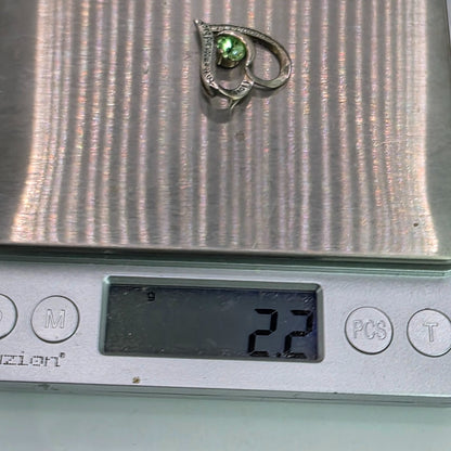 I Love You to The Moon and Back 925 Sterling Silver Heart Pendant CZ August