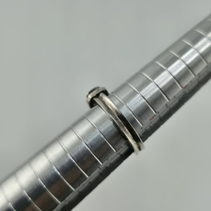 925 Sterling Silver Ring Yellow Gemstone Rectangle  Sz 5.75 Vintage