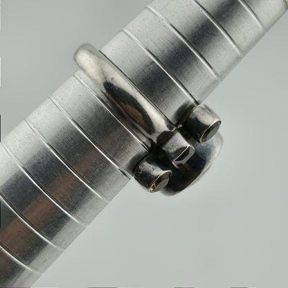 NICKY BUTLER NB Sterling Silver Green Purple  Gemstone Ring sz 7.75