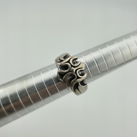 Sterling Silver Ring Gothic Cross Religious  Heavy 10g Size 9.75 Vintage Punk